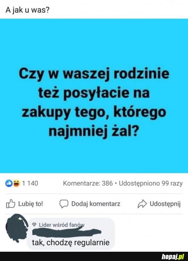 Posyłanie na zakupy