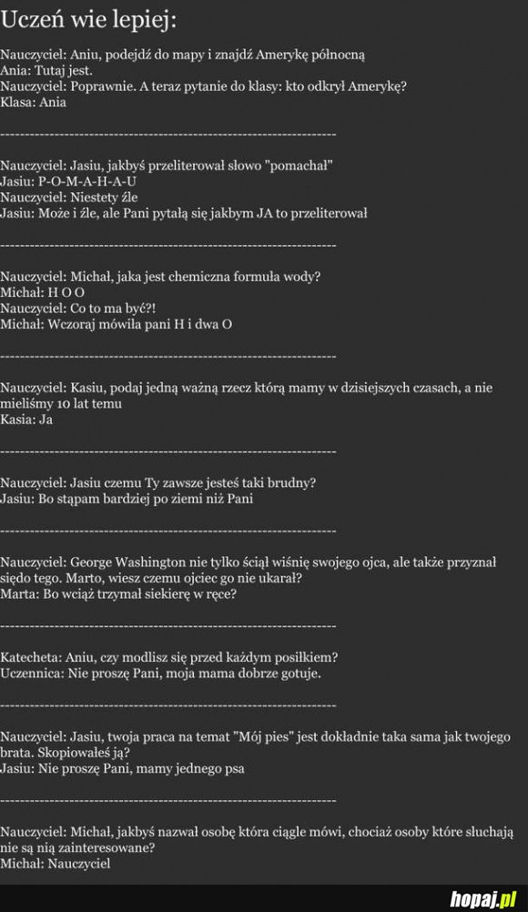 Uczeń wie lepiej