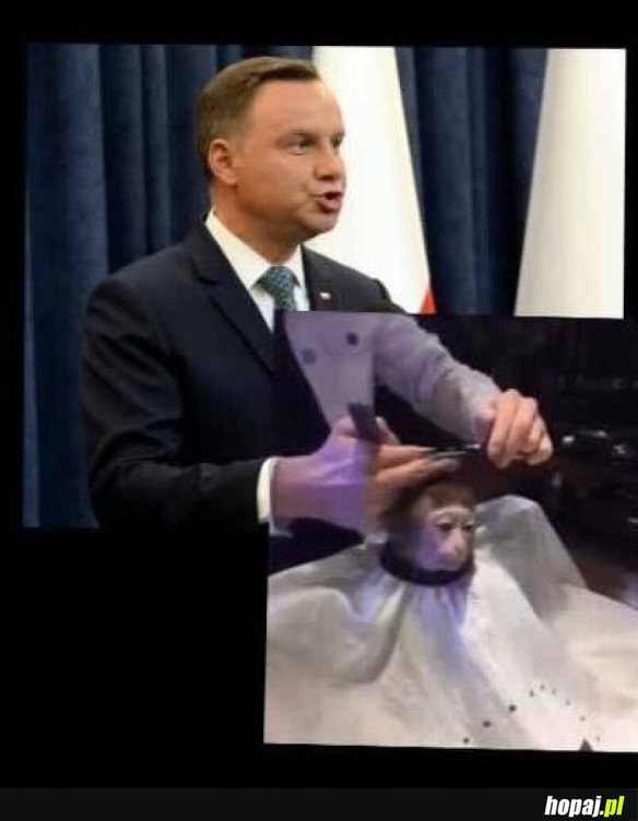 PREZYDENT DUDA SKALPUJE WROGA, KOLORYZOWANE