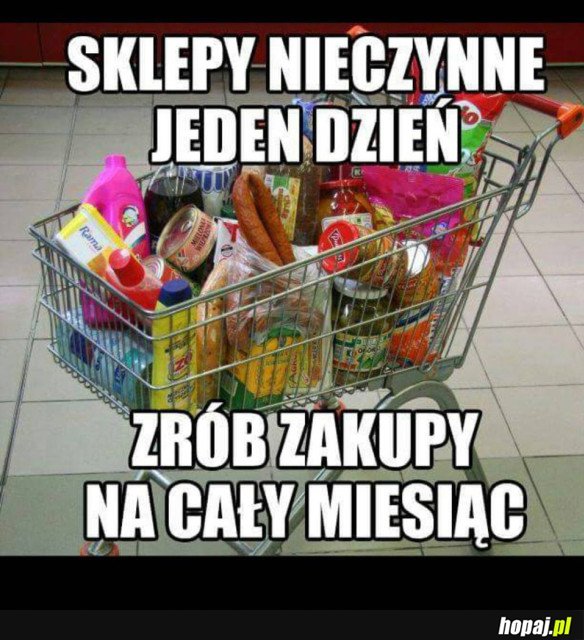 Sklepy nieczynne 1 dzień