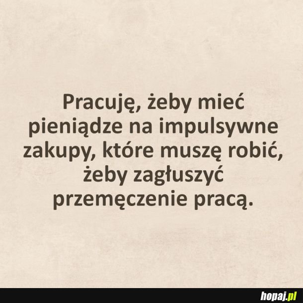 Właśnie po to pracuję