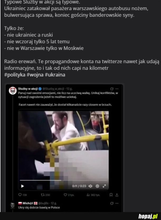 Służby w akcji... Konferencji.