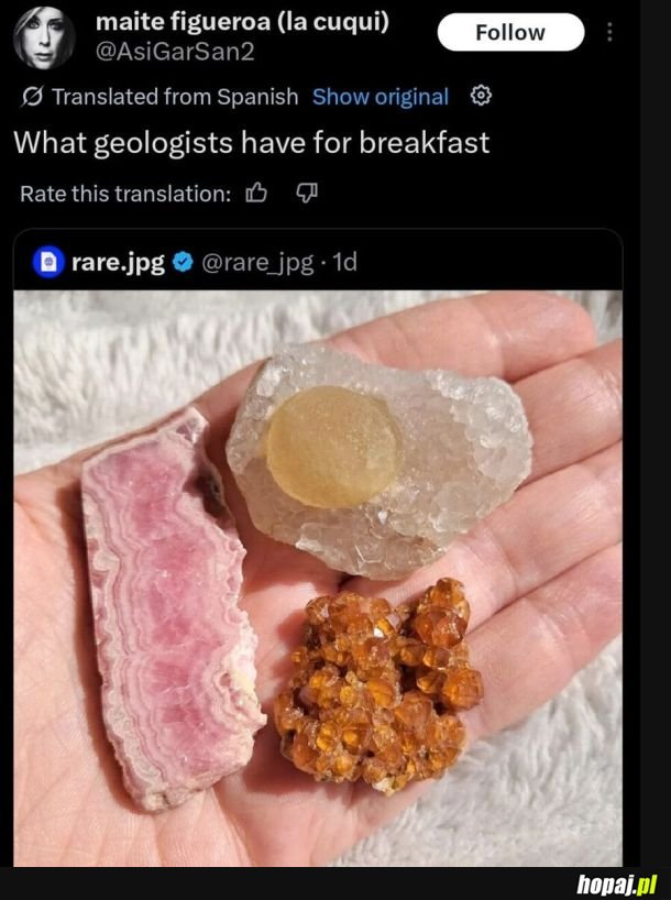 Śniadanie geologa