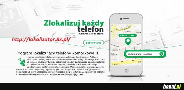 Darmowy lokalizator-&gt; http://lokalizator.8x.pl/