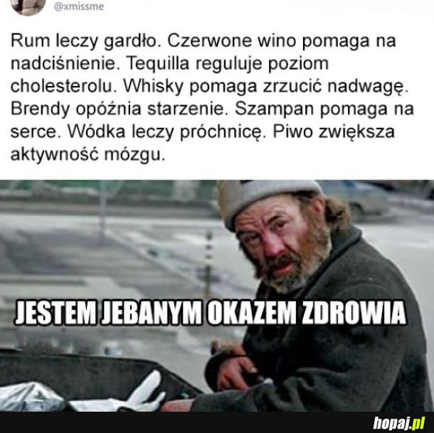 Alkohol leczy 