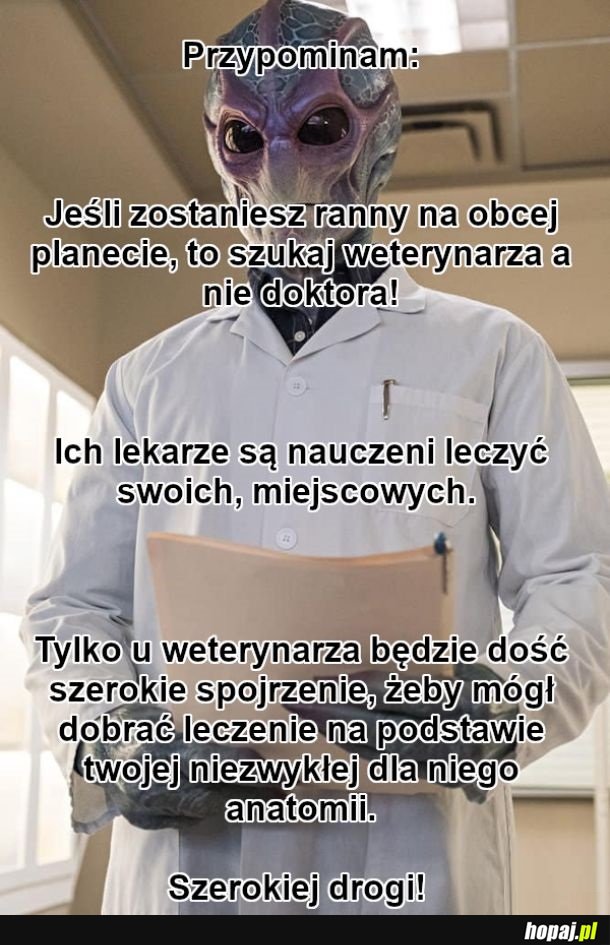 Na wypadek podróży kosmicznej