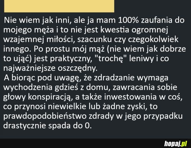 Zaufanie do męża