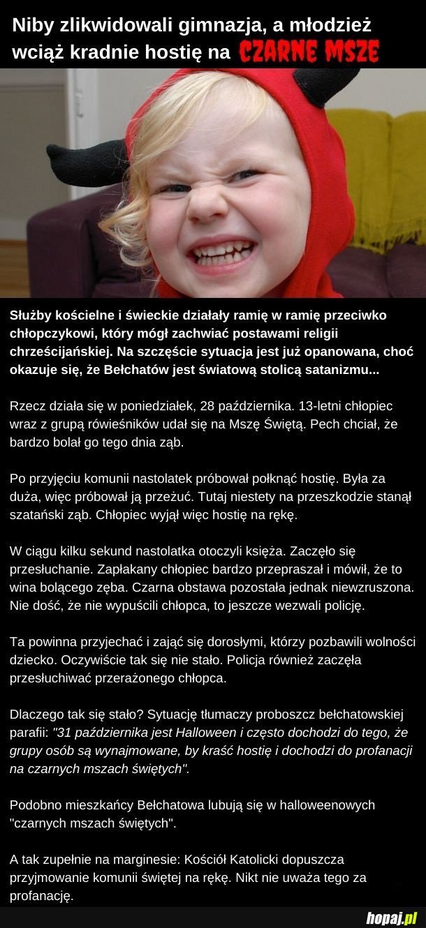 Za moich czasów składało się dziewicę w ofierze i było po problemie