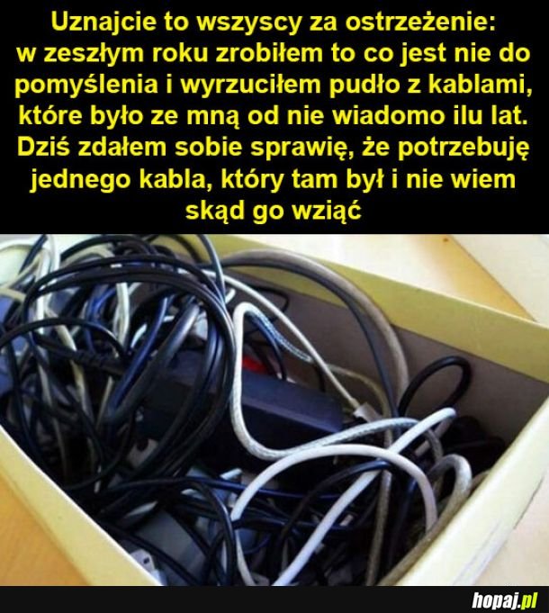 Pudło z kablami