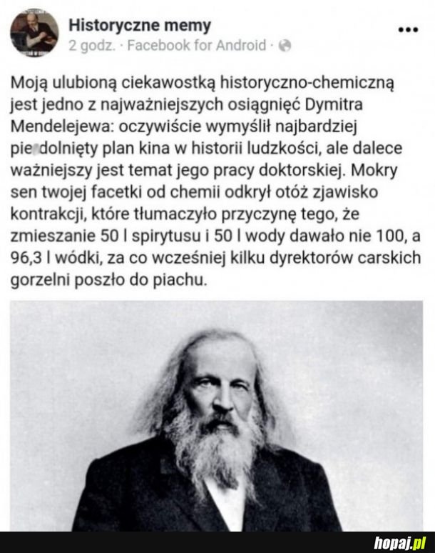 Jedno z najważniejszych osiągnięć Dymitra Mendelejewa