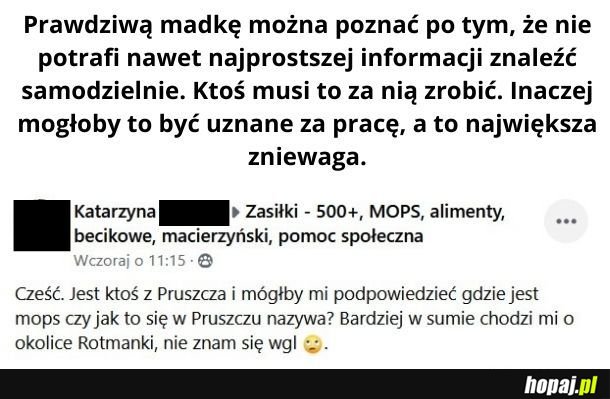 Test na madkę