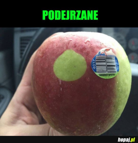 PODEJRZANE JABŁKO