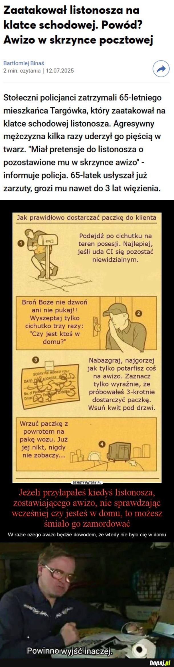 Pijany dziadek z bloków