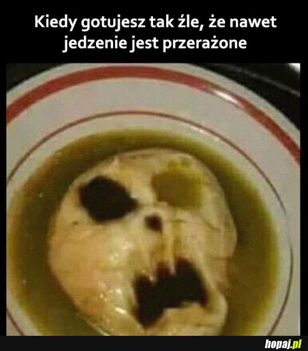 Przerażone jedzenie