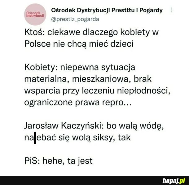 Kaczyński be like- To wszystko wina innych, tylko nie moja!