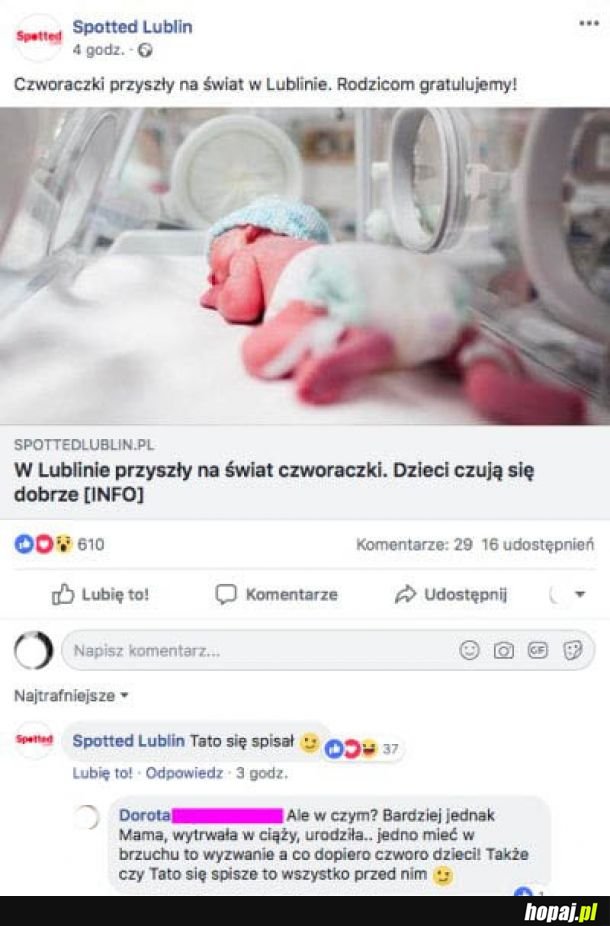 Czworaczki przyszły na świat