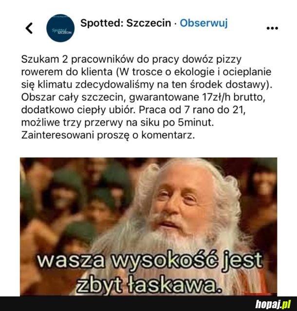 Ogłoszenie o pracę