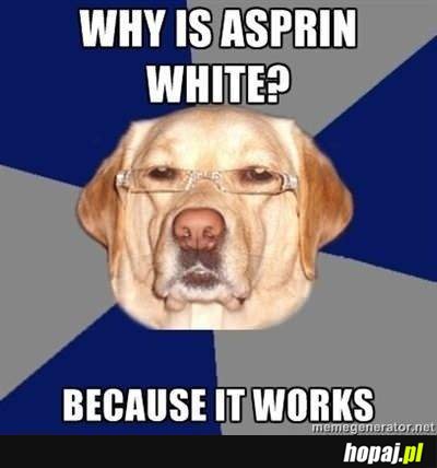 Dlaczego aspiryna jest biała?