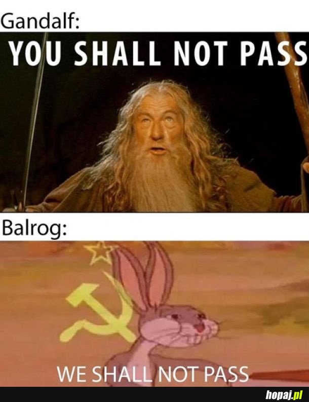 Gandalf jak Jezus tylko lepszy bo pokonał wielkiego ognistego stwora.