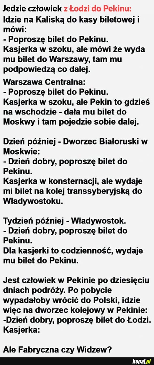 Podróż z Łodzi do Pekinu