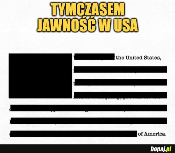 Jawność w USA. 