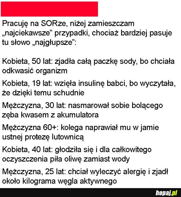 Ciekawe przypadki z SOR-u