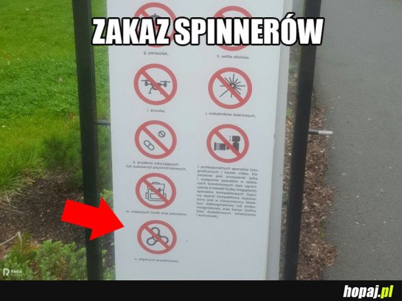 ZAKAZ SPINNERÓW