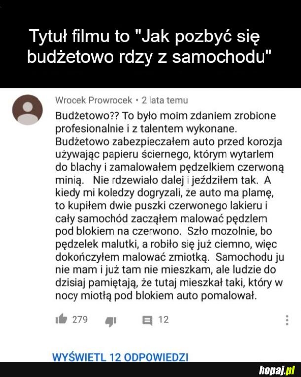  Rdza na samochodzie