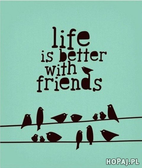 Life is better with friends