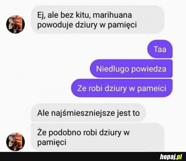 Marihuana powoduje dziury w pamięci