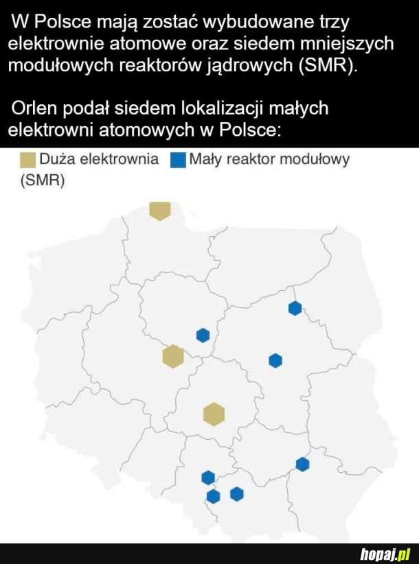 Lokalizacja przyszłych elektrowni atomowych