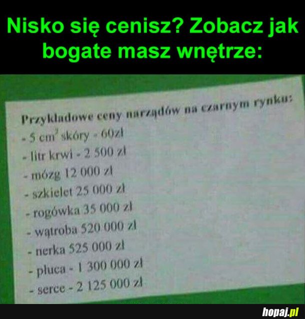 JESTEŚ WARTOŚCIOWYM CZŁOWIEKIEM