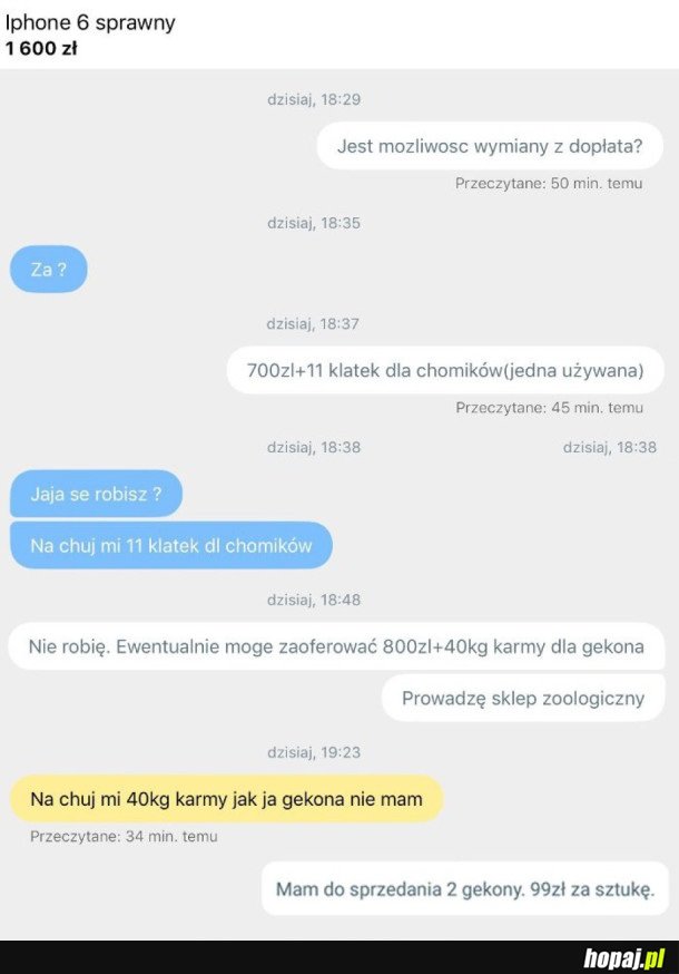 TAK SIĘ ZAŁATWIA INTERESY NA OLX