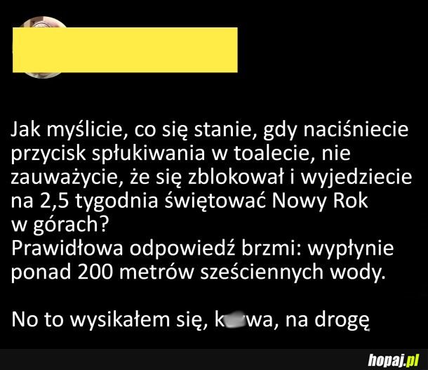 Kosztowne wypróżnienie na drogę