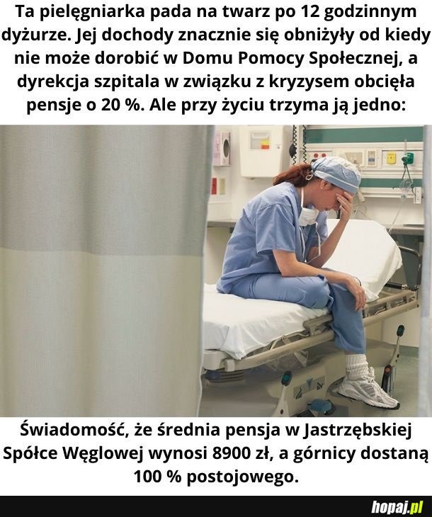 Mi pomaga świadomość, że dostają deputat węglowy i barbórkowe