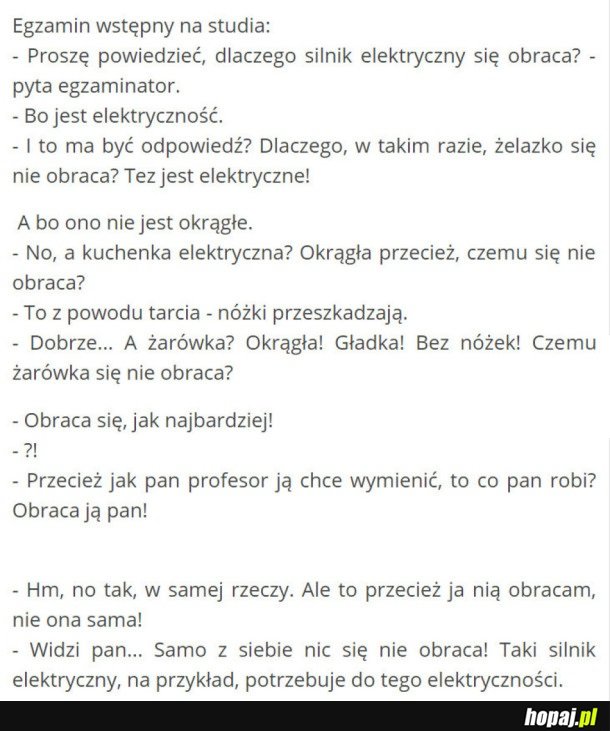 EGZAMIN WSTĘPNY NA STUDIA