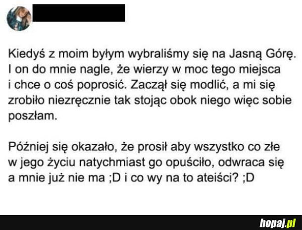 I co wy na to ateiści?