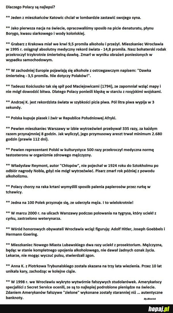 Dlaczego Polacy są najlepsi?