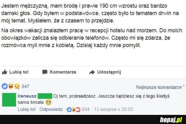 JESTEM MĘŻCZYZNĄ, MAM BRODĘ I PRAWIE 190 CM WZROSTU