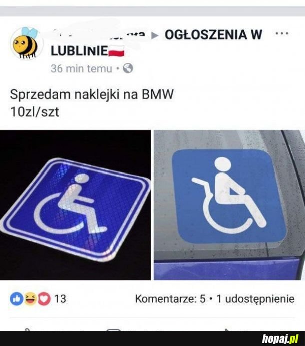 Naklejka na BMW