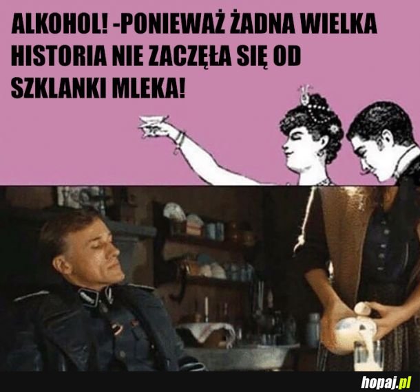 Alkohol nie powinien zastępować fantazji, ale ją tylko uzupełniać