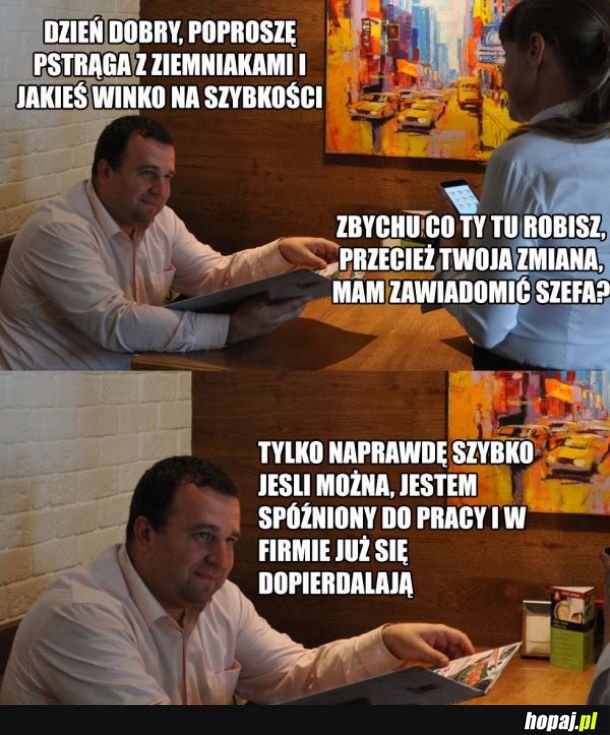 I jakieś winko na szybkości