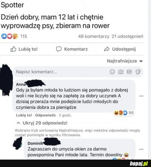 Dobrze jej napisał