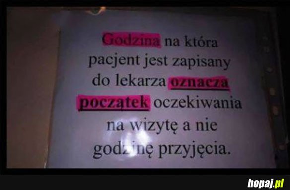 NFZ PROSZĘ PAŃSTWA