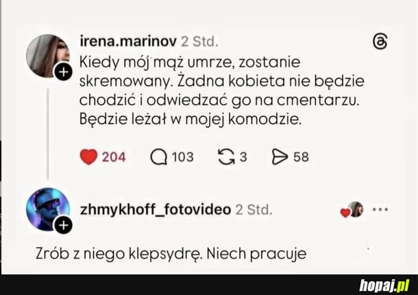 Kiedy mąż umrze