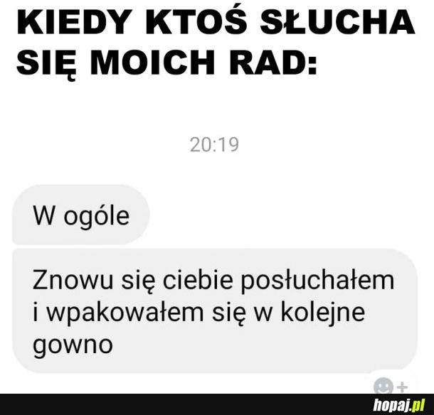 Kolejna zła rada 