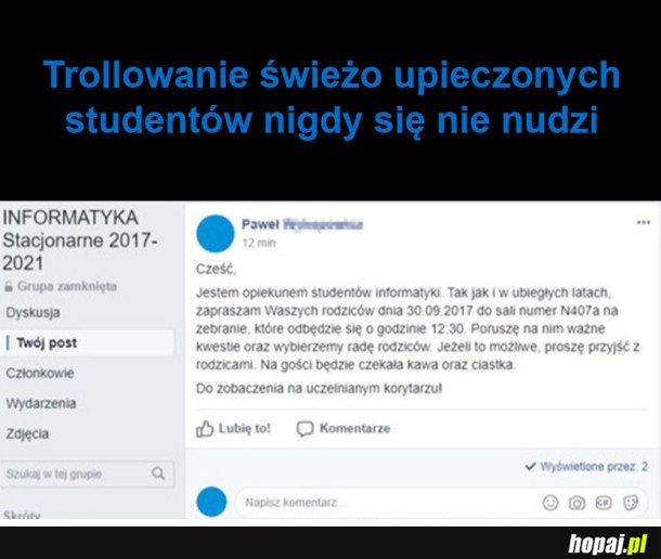 TROLLOWANIE STUDENTÓW