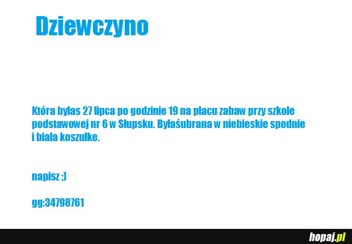 Dziewczyno !