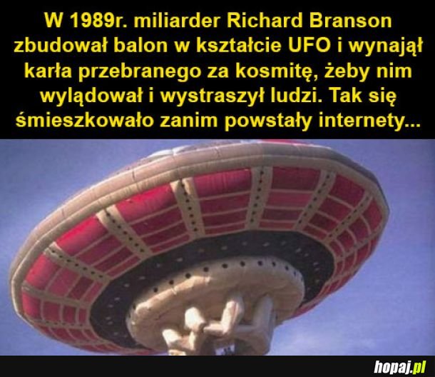 Kiedyś to było UFO, nie to co teraz