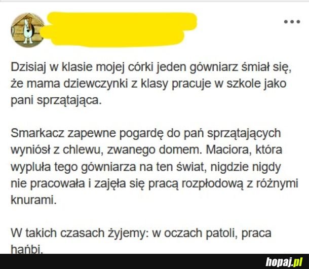 Szacunek dla ludzi pracy. 